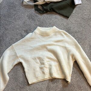 Express Cream Turtleneck Sweater
